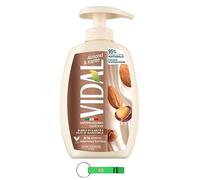 24 jabones líquidos Vidal manteca de karité y aceite de almendras, Sapone Liquido 300 ml + llavero Beni Culinari gratuito