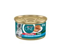 Purina One Gato Esterilizado Terrine de Bacalao y Calabacín Latas 85 gr