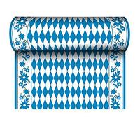 '24 m x 40 cm Camino de mesa, delgado, Airlaid "Bayrisch Azul sobre rollo, lacado Mantel de entramado Oktoberfest