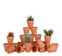 24 macetas peque as de arcilla de 2,5 pulgadas, de terracota, de cer mica, para cactus, flores, suculentas, viveros con orificio de drenaje para