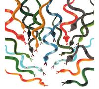 24 mangueras artificiales, juguetes de serpiente, longitud de goma, mangueras de plástico, mangueras de plástico de colores, mangueras de goma realistas, varios accesorios de caricias de jardín