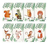 24 Mini Blocs de Notas de Criaturas de Bosque Recuerdos de Fiesta de Animales de Bosque Cuadernos de Espiral Pequeños Premios de Aula de Maestros Rellenos de Bolsa de Regalo Piñata para Niños