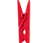 24 mini clavijas de ropa rojas