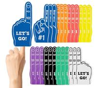 24 mini dedos de espuma, somos #1 Dedo de espuma para fanáticos de los deportes, 8 colores de espuma de mano para porristas, regalos para deportes, fiestas, baloncesto, béisbol, fútbol