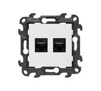 24 MÓDULO ENCHUFE ORDENADOR BLANCO 2X EUAE 8 CAT.5E N52.01/11