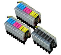 24 Multipack de alta capacidad Brother LC1240 , LC1280 Cartuchos Compatibles 6 negro, 6 ciano, 6 magenta, 6 amarillo para Brother DCP-J525W, DCP-J725DW, DCP-J925DW, MFC-J430W, MFC-J5910DW, MFC-J625DW, MFC-J6510DW, MFC-J6710DW, MFC-J6910DW, MFC-J825DW. Cartucho de tinta . LC-1240BK , LC-1240C , LC-1240M , LC-1240Y © 123 Cartucho