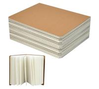 24 Pack Cuaderno A5 Cuadriculado Libretas A5 68 Páginas/ 34 Hojasnotebook Bloc de Notas Cuaderno de Papel Kraft Pequeño para Escritura de Diario Dibujo Escolar Regalo para Niños/Alumno - Reciclado