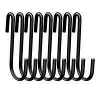 24 Pack ESFUN 3 inch Heavy Duty S Hooks Black Pan Pot Holder Rack Hooks S Shaped Hanging Hooks Hangers for Kitchenware Spoons Pans Pots Utensils Clot