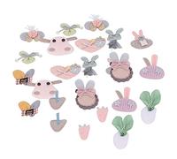 24 Pack Fabric Hair Clips | DIY Cartoon Barrettes for Little Ones