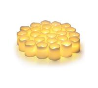 24 Pack Flameless Votive Candles,flameless Flickering Electric Fake Candle, Battery Operated Led Tea Lights In Warm White for Wedding,table,festival