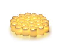 24 Pack Flameless Votive Candles,flameless Flickering Electric Fake Candle, Battery Operated Led Tea Lights In Warm White for Wedding,table,festival C