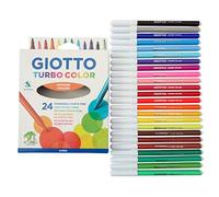 24 Pack - Giotto Turbo Colour Felt Tip Fibre Pens - Fine - School Kids Art