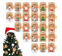 24 Pack Goodie Boxes, Christmas Paper Bags, Holiday Goodie Boxes