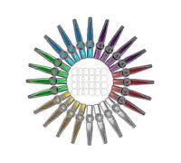 24-pack Metal Kazoos with 24 Flute Diaphragms in 6 Colors, a Perfect Companion for Instruments Like Ukulele and Violin
