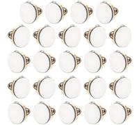 24 panderetas de boda para adultos de 4 pulgadas, tambores de mano de madera natural, tambores de metal con cascabeles, instrumentos musicales, percusión para iglesia, boda, fiesta