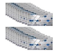 24 paneles de pared 3D autoadhesivos, 10 x 20 cm, diseño de ladrillo imitado, pegatinas de mosaico, adhesivos de pared impermeables para decoración de baño, cocina, dormitorio (B*2)