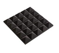 24 paneles insonorizados de alta densidad for paredes, 30 cm x 30 cm x 50 mm, paneles acústicos que absorben el sonido, color rojo, negro y gris(Black)