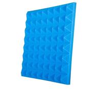 24 paneles insonorizados de alta densidad for paredes, 30 cm x 30 cm x 50 mm, paneles acústicos que absorben el sonido, color rojo, negro y gris(Blue)