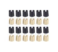 24 Paquetes de Velas Votivas Doradas Sin Llama, Velas de Té LED con Purpurina Negra, Luces de Té una Pilas, Soporte de Luz Amarilla CáLida