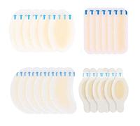 24 parches de burbujas, almohadillas de gel para protección de pies de burbujas, parche hidrocoloide invisible e impermeable, evita el dolor de ampollas en los talones, dedos y pies (24 unidades)