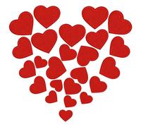 24 Parches de Corazón Rojo Bordado - Tela para Bordar, Imágenes de Planchado, para Planchar, Coser - Parches Termoadhesivos para Chaquetas, Sombreros