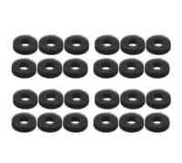 24 pares de esponja para control de palanca de pulgar para anillos para PS4 para PS5 Series X S Switch Steam Deck para anillo Aim Assist Mango para protección (negro baja elasticidad)