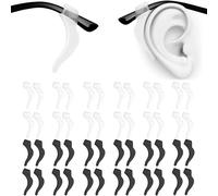 24 pares de ganchos universales para las orejas, de silicona, antideslizantes.