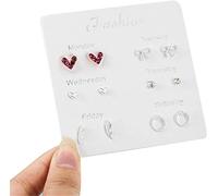 24 Pares de Pendientes de Perno Prisionero Conjunto de aretes de Perlas de Cristal joyería de Perno Prisionero para niñas, Mujeres y Hombres Professional Process