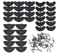 24 pares de placas de talón para reparación de zapatos, puntas de talón de zapatos, almohadillas de reparación de talón de suela de repuesto con clavos, 3 tamaños