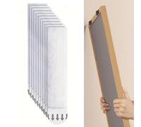 24 pares de tiras de cinta no porosas de doble cara para colgar cuadros para una fijación resistente sin clavos ni daños en la pared (38 x 38)