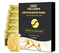 24 Pares Parches Ojos, Parches Ojos para Ojeras y Bolsas, Eye Patch Hidratante, Reductor de Ojeras y Bolsas OjosMujer,Amarillo