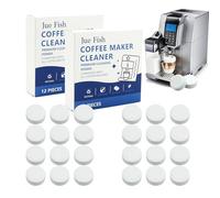 24 pastillas de limpieza - Limpieza en 3 fases para cafeteras automáticas, compatible con dispositivos Jura, limpieza regular para el cuidado del dispositivo y preservación del aroma