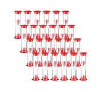 24 PCS 1 Minute Red Sand Timer Set Acrylic Hourglass for Kids and Adults Classroom Home Kitchen Office Games