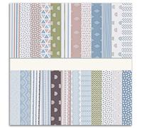 24 PCS Bloque De Papel Scrapbooking Set, 31×31 cm Hojas Doble Cara Premium