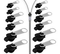 24 Pcs Carro Cremallera ReparacióN Cursor Zipper Repair Kit Alluring ReparacióN de Cremalleras 3 Tamaños Reemplazo Kit, Cursor Cremallera con Instale Los Alicates Para Chaqueta Bolso Maletas Mochilas