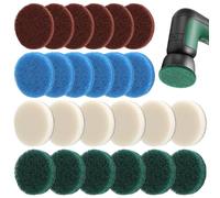 24 PCS Cepillo de Limpieza Eléctrico Juego Accesorios Almohadillas Limpieza Compatibles con Bosch Home and Garden 6033 para Limpiar Paredes, Baño, Cocina