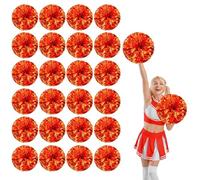 24 Pcs Cheerleading Pom Poms,13.7inch Cheerleader Pompoms with Four finger payment,Fit for Team Spirit Sports Dance Cheering (bronze)