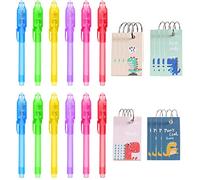 24 Pcs Magic Set,12 Pcs Tarjetas de Dinosaurios,12 Pcs Bolígrafos, Bolígrafo Mágico, Ideal para Escritura Secreta, Regalo para Cumpleaños