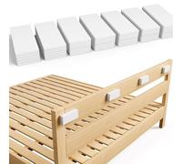 24 Pcs Separadores de Espuma EVA, Autoadhesivo Protección Pared Cama, Protección de Pared, Topes Cabecero para Pared (Blanco)