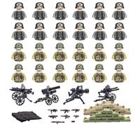 24 Pcs/Set Military Soldiers Building Blocks Toys WW2 Army Soldier Mini Action Figures Combat Toy with Equipment for Boys Kids Birthday Gifts