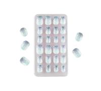 24 Pcs Short Full Cover Fake Nails Set for Kids - Colorful Childrens False Nails for Little Girls' Fun Nail Art & Creative Play