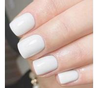 24 Pcs Uñas Falsas De Color Sólido Presiona En Cubiertas Completas Acrílicas Reutilizables Que Se Adhieren Para Mujer