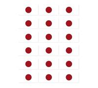 24 Pegatinas Bandera de Japón. Stickers Forma Rectangular para Coche, Moto, Bicicleta y Casco. Resistentes al Agua y al Sol. Uso Exterior