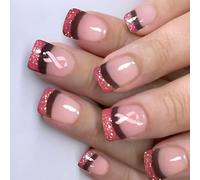 24 pezuñas falsas de moda con diseño de copo de nieve, plan centelleado, fácil aplicación, sustancia ABS, persiste para fiestas, color verde, persiste en instancias sociales