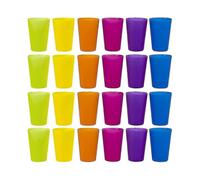 24-piece children's plastic cups, reusable and portable, suitable for various scenarios