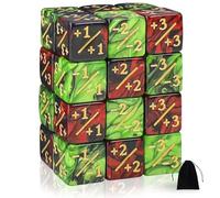 24 pièces de dégradé de Couleur Rouge Vert,Contadores de Dados,Dados de Contadores Simbólicos,SLAKOZYT MTG Compteur de jetons, Compteur de dés Magiques