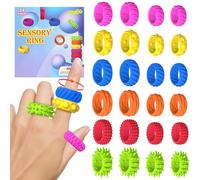 24 Pieces Fidget Ring Toys para niños y Adultos, sensorial Autismo para Juguetes, Juguete antiestrés, Sensorial Autismo para Juguetes, para Niños y Adultos, Autismo, Reducir la Ansiedad