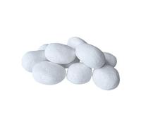 24 Piedras de Fibra cerámica Blancas 30/40 mm para bioetanol y chimeneas de Gas