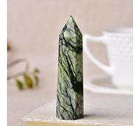 24 piedras naturales de color Torre de punta de cristal Amatista Cuarzo rosa Piedra curativa Mineral de energía Mineral Reiki Obelisco Decoración del hogar-Textura de árbol Stone_60-70mm