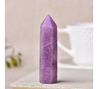 24 piedras naturales de color Torre de punta de cristal Amatista Cuarzo rosa Piedra curativa Mineral de energía Mineral Reiki Obelisco Decoración del hogar-Lapidolita_70-80mm